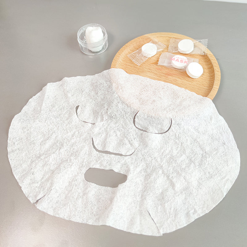 Compressed Face Compressed Cotton Facial Sheet Masks for DIY Serum Use (Pack of 10)
