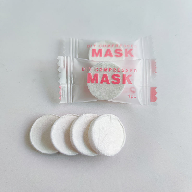 Compressed Face Compressed Cotton Facial Sheet Masks for DIY Serum Use (Pack of 10)