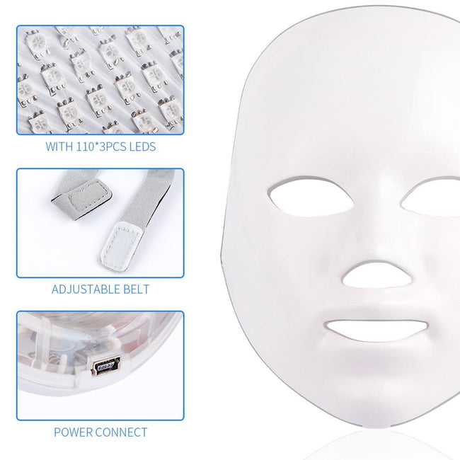 LED Light Therapy Face Mask (7 Colours)